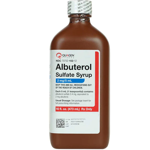Albuterol Sulfate Oral Syrup 2mg/5mL Bottle 16oz/Bt