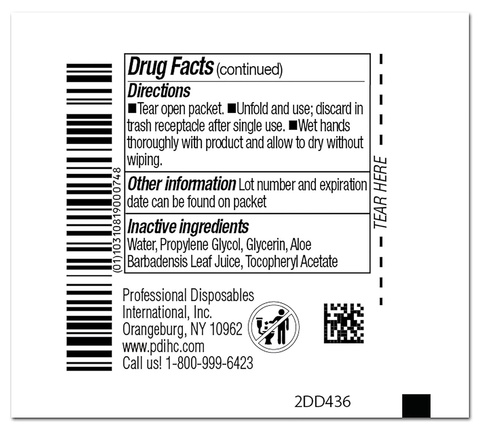 PDI® Sani Hands® ALC Hand Wipes (BX/100)