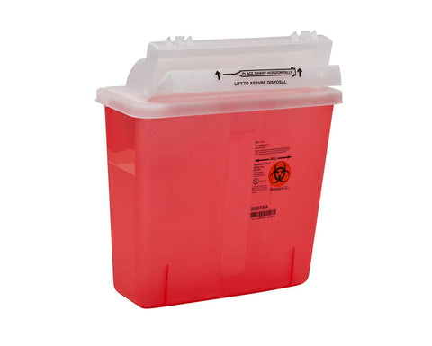 SharpSafety In Room Sharps Container, 5qt, Red