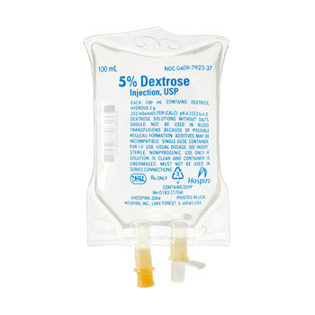 Hospira® 5% Dextrose Injection, USP, 100mL (PK/4)