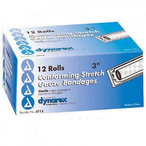 Dynarex Stretch Gauze Roll Sterile 3-in