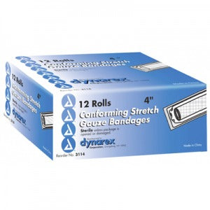 Dynarex Stretch Gauze Roll Sterile 4-in