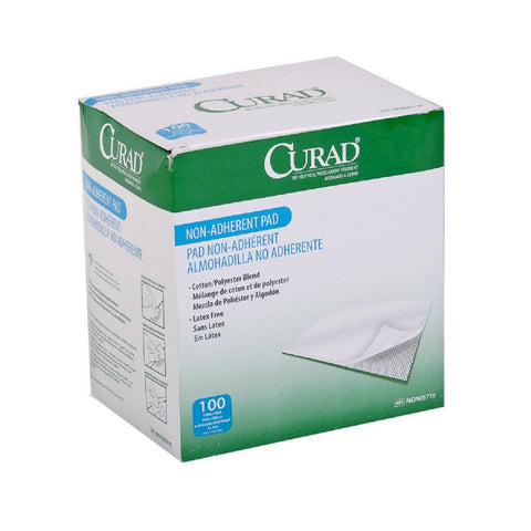 Curad Sterile Non-Adherent Pads, 100/Box