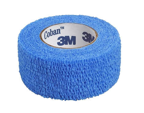 3M™ Coban™ Self-Adherent Wrap, Blue, 1" x 5 yd (ea)