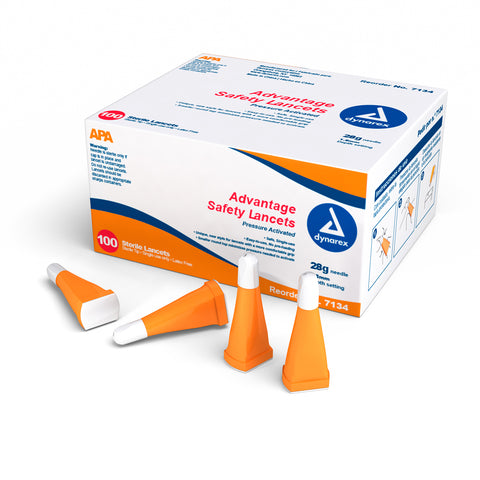 Dynarex® Advantage Pressure Activated Safety Lancets, 1.8mm (BX/100)