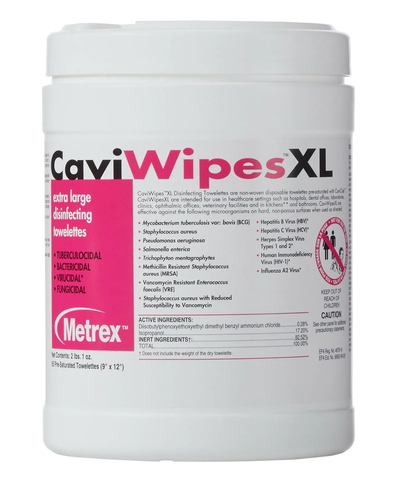 CaviWipes® XL Disinfectant Towelettes / Wipes, Canister (60 XL/Wipes)