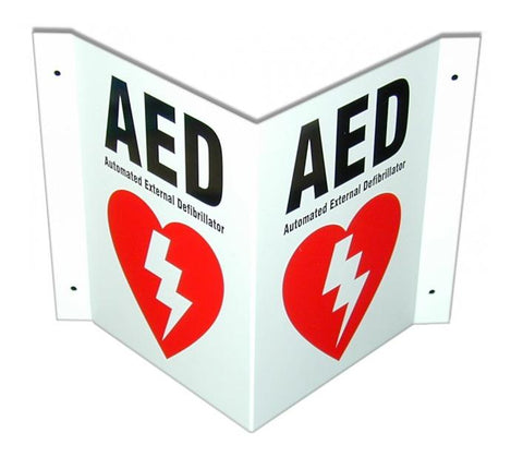Defibtech 3-Way AED Wall Sign (ea)