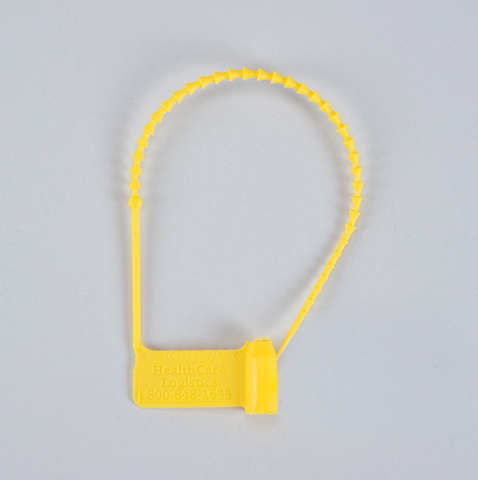 Health Care Logistics Pull-Tight Padlock Seals, Unnumbered, Yellow (PK/100)