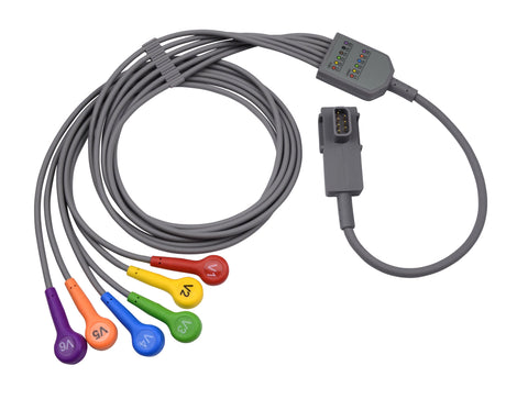 Physio-Control LIFEPAK® 12/15 ECG Patient 6-wire Pre-Cordial Lead Attachment Cable (ea)