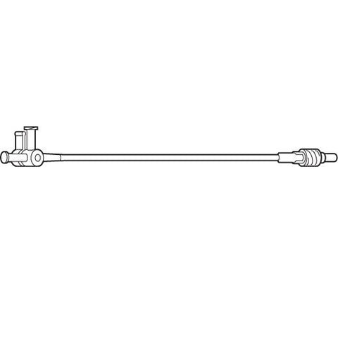 Stopcock w/22" Ext, 4-Way Large Bore, 50/Case