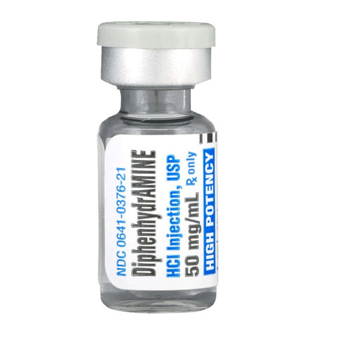 Diphenhydramine HCI, USP, 50 mg/mL (ea)