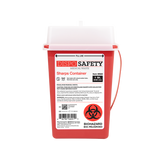 Sharps Container 1qt Red 4.3x3.5x6.5" Slide Lid Plastic Ea