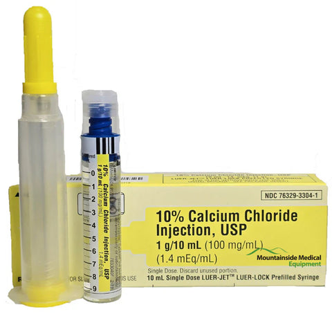 Calcium Chloride Injection 10% 100mg/mL Luer-Jet Prefilled Syringe 10ml, Each