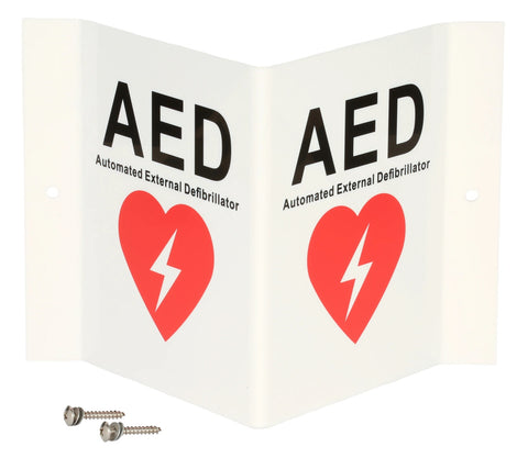 3-Way AED Wall Sign, Caretech® (ea)