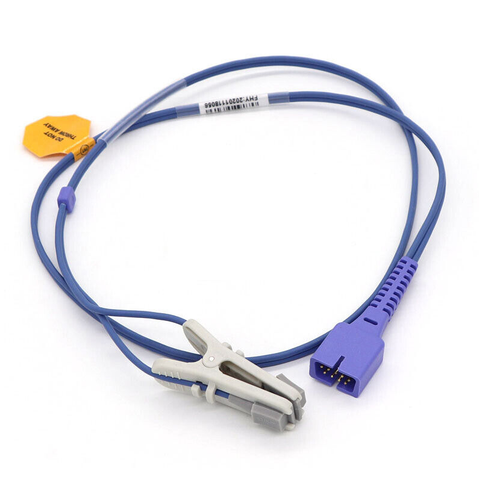 Cloth Spo2 Sensor Ear Caretech® Reusable SpO2 Ear Sensor, Nellcor™ OxiMax™ Compatible, 3ft