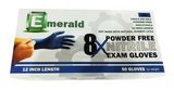 Emerald 8X Powder-Free Nitrile Exam Gloves, Blue, 8 Mil (multiple options)