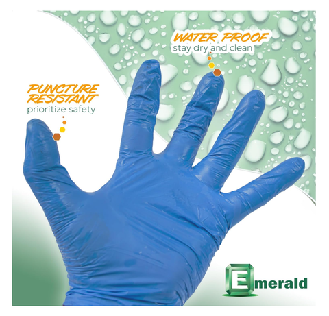 Emerald Powder-Free Nitrile Exam Gloves, Blue, 3 Mil, BX/100 (multiple options)