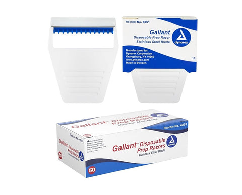 Dynarex® Gallant Disposable Prep Razor (BX/50)