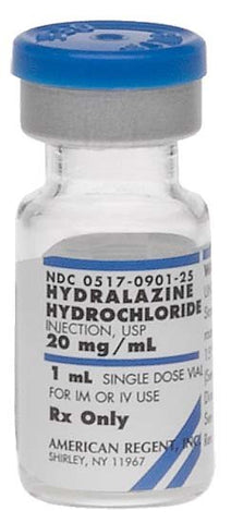 Hydralazine HCl 20 mg / mL Injection Single-Dose Vial 1 mL