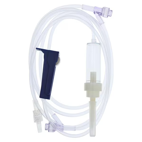 IV Administration Set Needleless 2 Ports 83" 10 Drops/mL Ea
