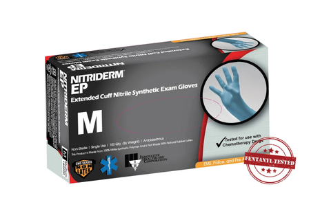 Innovative Health NitriDerm® EP Nitrile Exam Gloves, Extended Cuff, 6 Mil (multiple options)