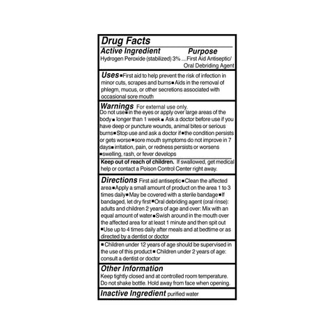 Hydrogen Peroxide 3%, 16 oz. Bottle (ea)