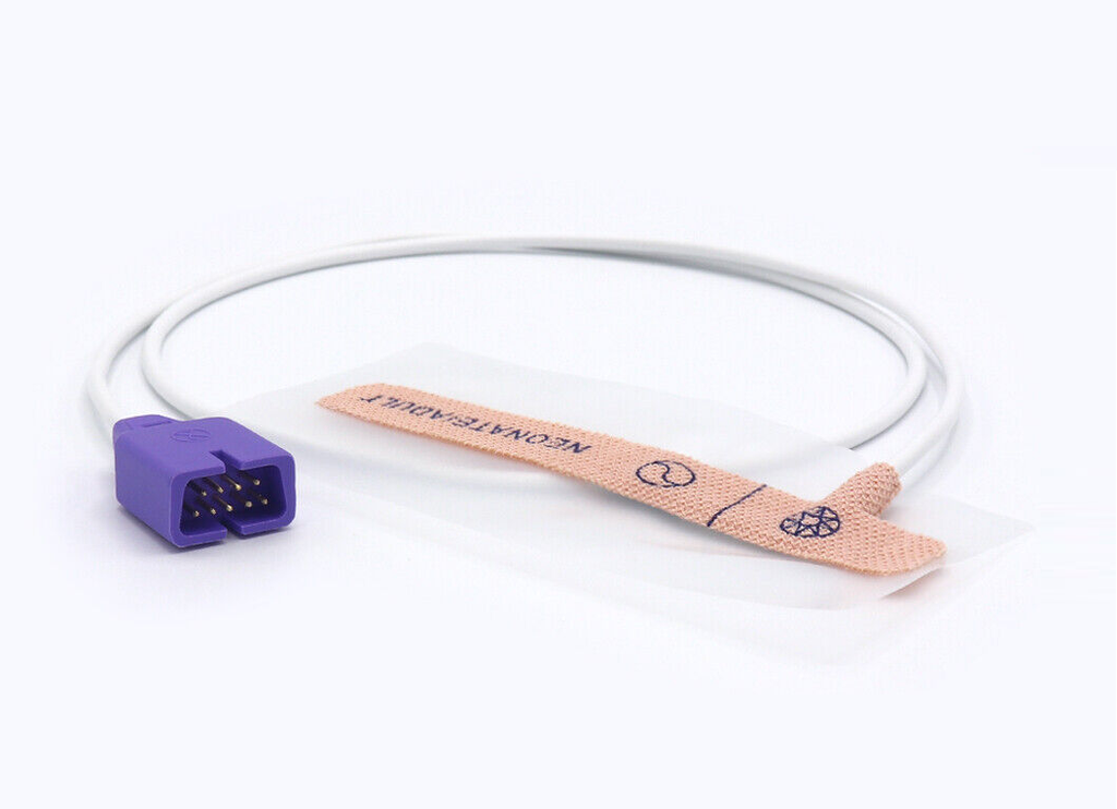 thumbnail image 2 of 10-Pack Alpta P9109C Disposable SpO2 Sensors – 7-Pin – Compatible With Nonin 6000CN – Adult/Neonate 2 of 6