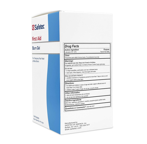 Safetec Burn Gel, 0.9 Gram Pouch (BX/144 Pouches)