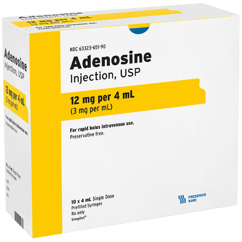 Adenosine 12mg, 4mL Syringe (ea)