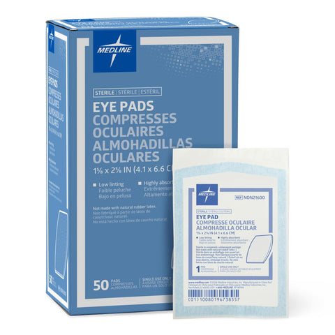 Medline Sterile Eye Pads, 50/Box