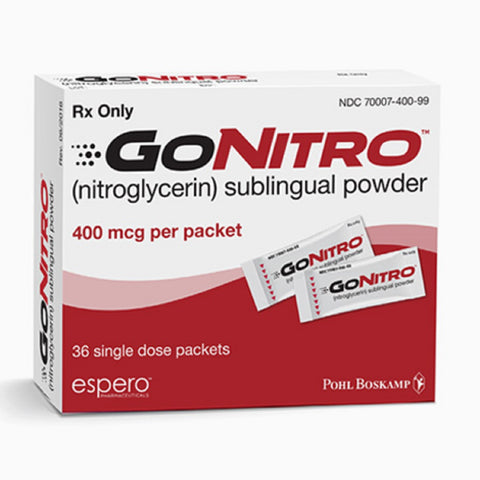 GoNitro (Nitroglycerin) Sublingual Powder, 36/Box