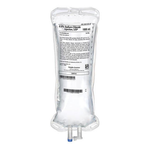 Grifols, S.A. Sodium Chloride 0.9% IV Injection Solution, 1000mL (CS/10)