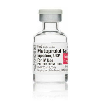 Metoprolol Tartrate Injection, USP (Lopressor), 1mg/mL 5mL Vial