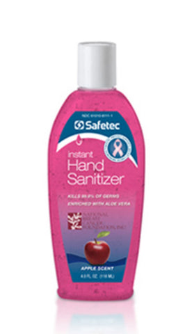 Safetec Pink Instant Hand Sanitizer, 4 oz. (Apple Scent)