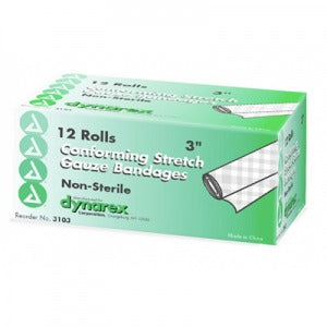 Gauze Stretch Roll Non-Sterile 3-in