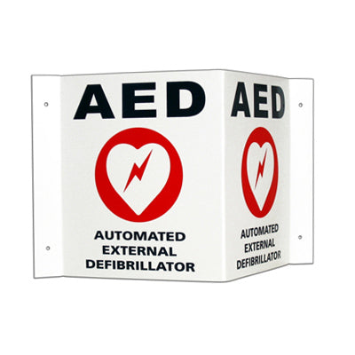 AED 3-D Sign, Wall Mount