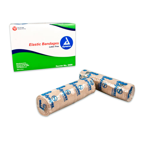 Dynarex® Elastic Bandage, Latex-Free, 6" x 4.5 yds (ea)