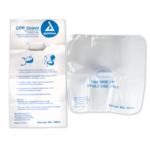 Dynarex CPR Shield w/One Way Valve - CLEARANCE!