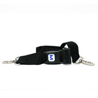5ft Polypropylene Strap with Push Button and Swivel Clip - Black