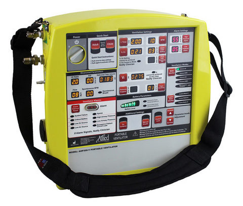 Allied Healthcare AHP300™ Transport Ventilator, Yellow (ea)