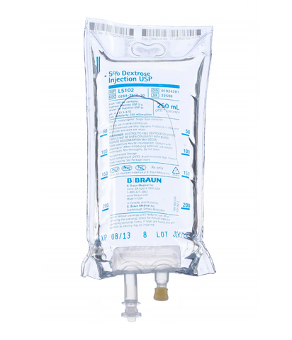 B Braun® 5% Dextrose Injection Solution, EXCEL® IV Container, 500mL Bag (ea)