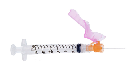 BD® Eclipse™ 1cc Luer-Lok™ Syringe w/ 25g x 5/8" Detachable Needle (BX/50)