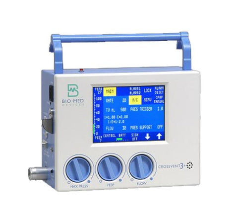 Bio-Med Devices Crossvent 3+ Ventilator w/Air Entrainment, Recertified