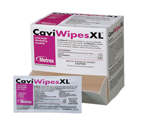 CaviWipes® XL Disinfectant Towelettes / Wipes (BX/50)