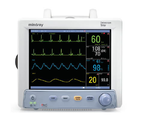 Datascope Mindray Trio Patient Monitor w/ECG, SPO2, NIBP, Temp & Recorder, Recertified (ea)