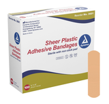 Dynarex® Sheer Adhesive Bandages 3/4" x 3" (BX/100)