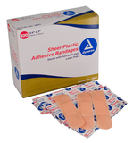 Dynarex® Sheer Adhesive Bandages 3/4" x 3" (BX/100)