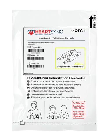 Heart Sync® ZOLL® Multi-Function Defibrillator Pads, Leads In, Adult / Child (1 Pair)