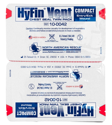 HyFin® Vent Compact Chest Seal Twin Pack (pair)