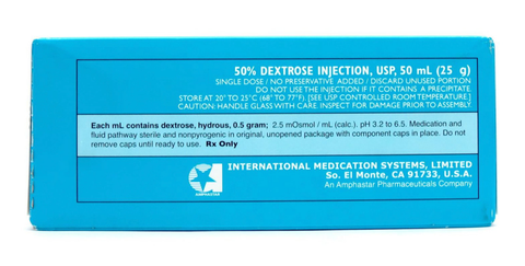 IMS 50% Dextrose Injection, Luer-Jet™ Luer Lock Prefilled Syringe ***MFG BACKORDER***